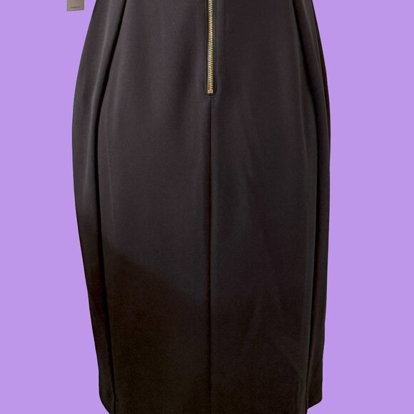 CK Black Crepe Short Sleeve Dress - Picture 3 of 4